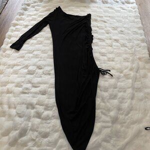 LNA CLothing One Shoulder Black Dress 2X NWT